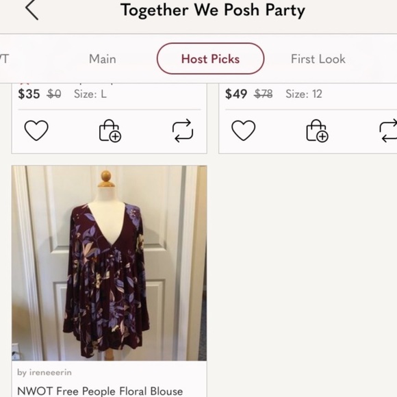 ✨Host Pick✨ NWOT Free People Floral Blouse - Picture 7 of 8